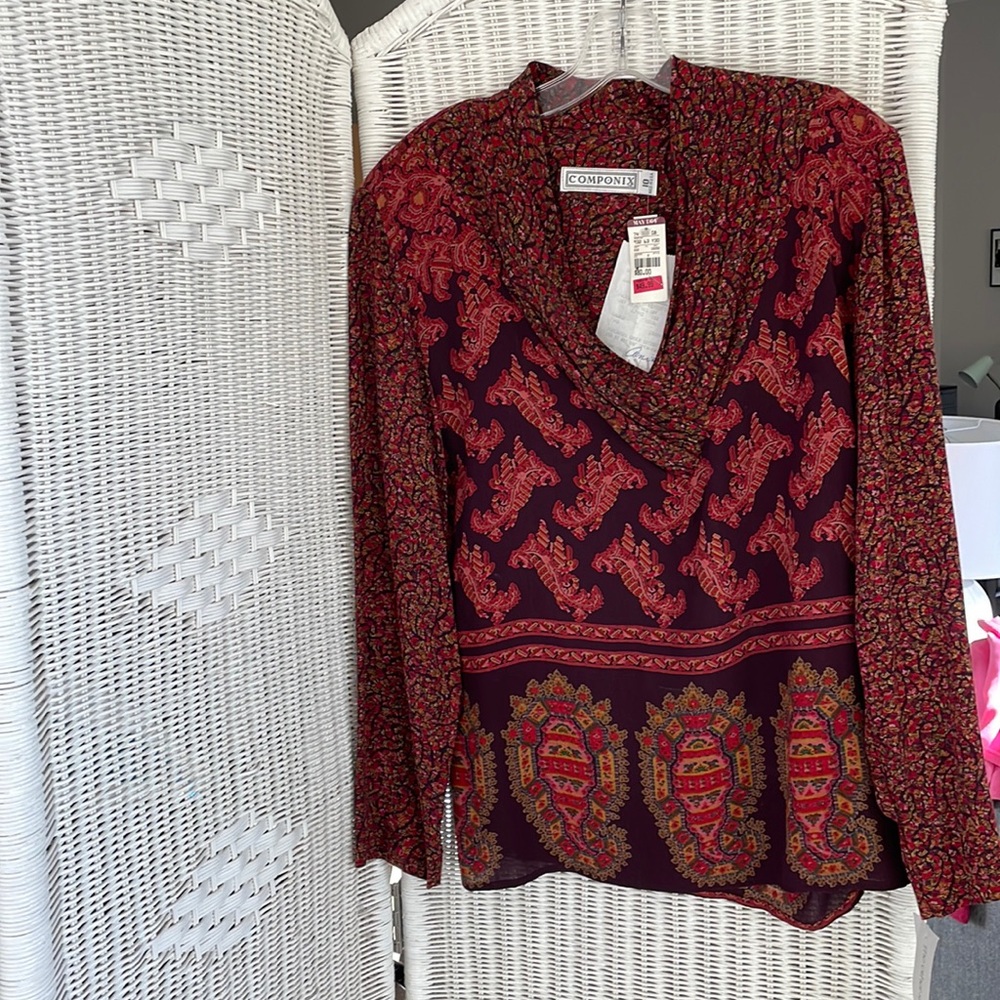 Componix rayon print  blouse size 10